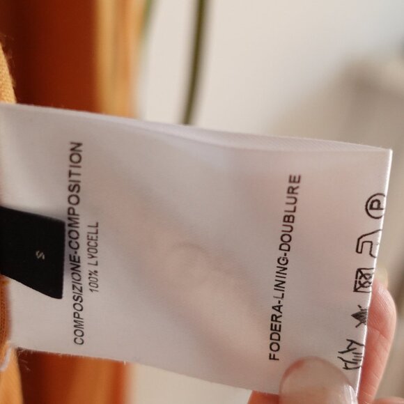 McQ by Alexander McQueen Orange Printed Lyocell Knit Racerback Ruched Dress S - Picture 15 of 16